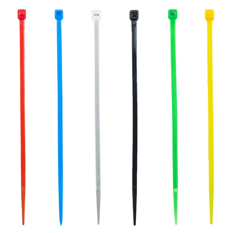 MILEKE 8 Inch Zip Ties (Tying Length 6.7"), 120pcs Nylon Cable Ties, 6 Multi-colors - Image 2